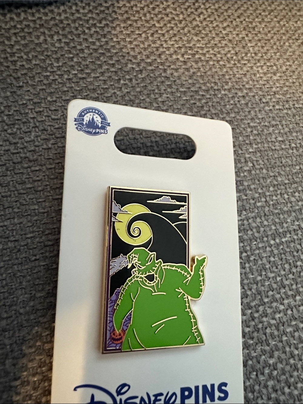 Disney Oogie Boogie Enamel Pin - Bright Green with Black and Yellow BNWT
